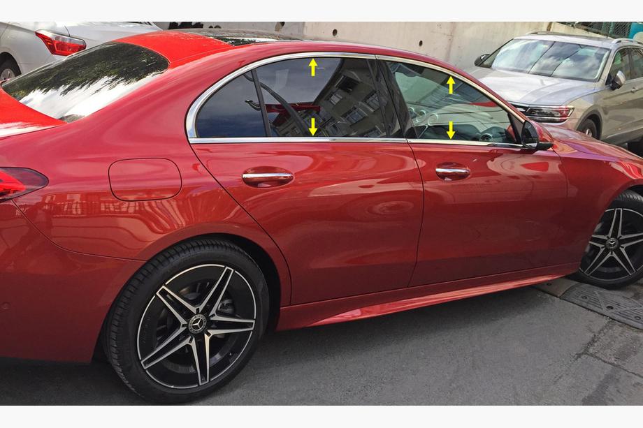 Mercedes C-klasse W206 2022– Komplet vindueskantsæt (rustfrit stål) Image