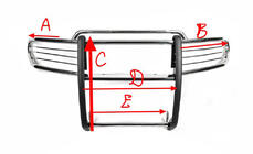 Toyota FJ Cruiser 2006–2022 Kængurugitter A098600 (rustfrit stål) foto 5
