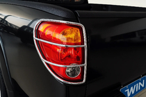 Mitsubishi L200 2006–2015 Baglygtebeskyttere i rustfrit stål (2 stk.) foto 1