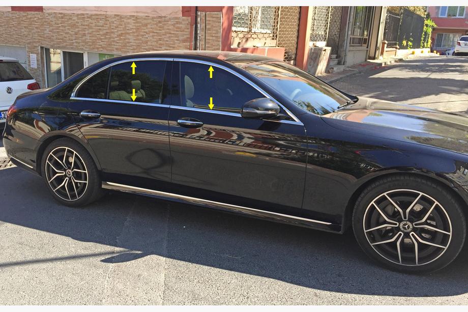 Mercedes E-klasse W213 2016–2023 Komplet vindueskantsæt (rustfrit stål) Image