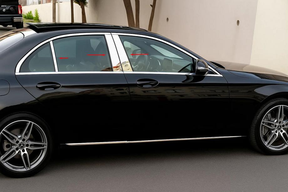 Mercedes E-klasse W213 2016–2023 Stolpedæksler i rustfrit stål 2020+ Image