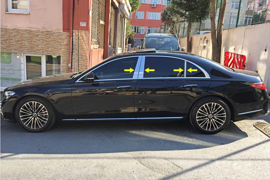 Mercedes S-class W223 2020– Stolpedæksler (rustfrit stål) Image