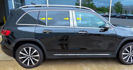 Mercedes GLB X247 2019– Stolpedæksler (rustfrit stål) foto 1