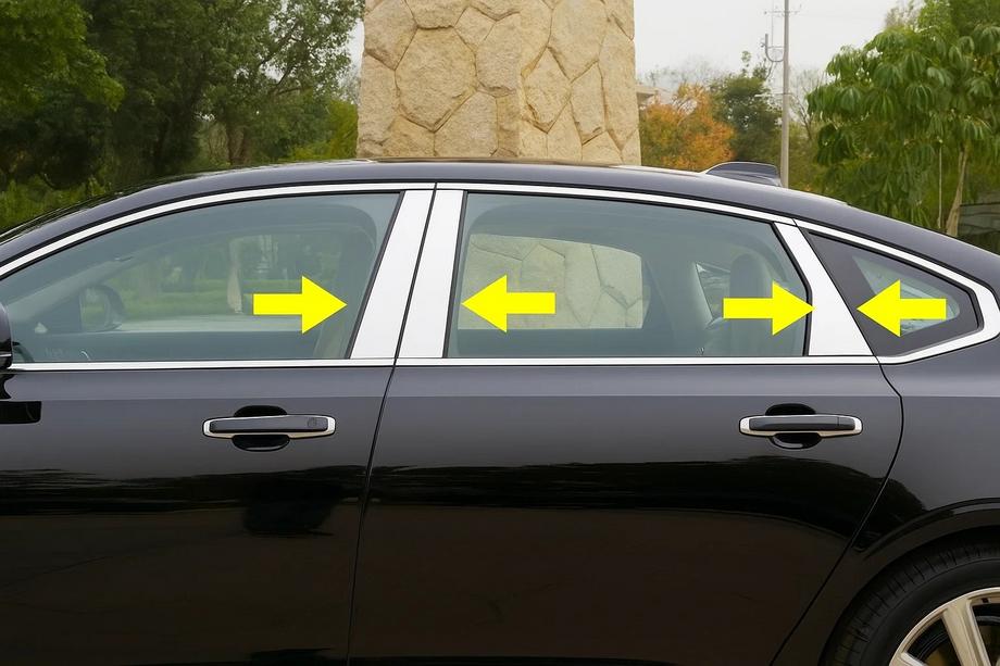 Volvo S90/V90 2016– Dørstolpeafdækninger (6 stk., rustfrit stål) Image
