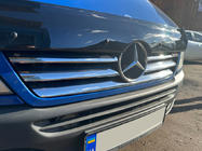 Mercedes Sprinter W901/902/903/904/905 1995–2006 Brede kromlister til grill (2002-2006, 6 dele, rustfrit stål) foto 1